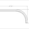 Courbe 3 pouces, radius 380 mm