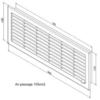 Ventilatierooster, wit afsluitbaar 