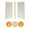 Alpha deurpaneel, type ISO Micro, 40x610mm RAL9002