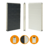 Door panel 40x500mm, stucco/stucco, RAL7016