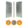Pannello porta Nassau 9000, originale, acciaio, 44x670ÂÂÂ