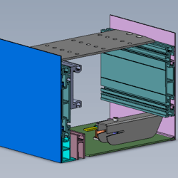 Mounting set lockable casing