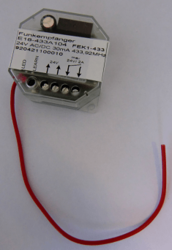 Mtec 1-kanaals ontvanger, 433 Mhz, 24V AC/DC