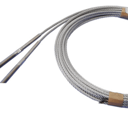 Nassau lifting cable set 4mm, L=14000mm, equipped with pressed RVS wire end
