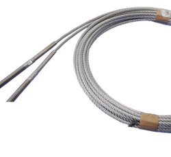 Nassau lifting cable set 4mm, L=14000mm, equipped with pressed RVS wire end