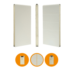 Alpha deurpaneel, type ISO Micro, 40x610mm RAL9002