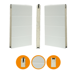 Alsta T7 deurpaneel, staal, 40x488 mm