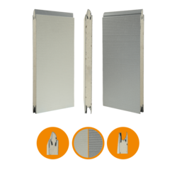 IDD-CR Section de porte 542 Acier 9006/9002