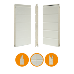 IDD-HO Sektion, für Hörmann SPU 30/40, 42x625mm, RAL 9002