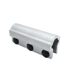 Coupler, solid, aluminum, 1 inch, 90mm