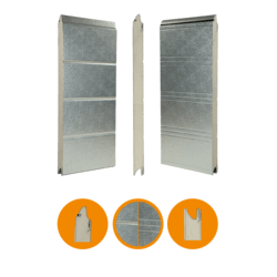 Nassau 9000 deurpaneel, origineel, staal, 44x670mm 