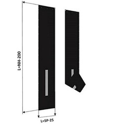 Torabdichtung Seitenplane für Torabdichtung/ Shelter SME SP700. L3200