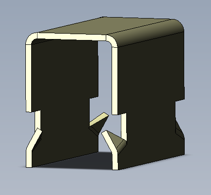 Clip U 6.5-7mm, acier galvan.