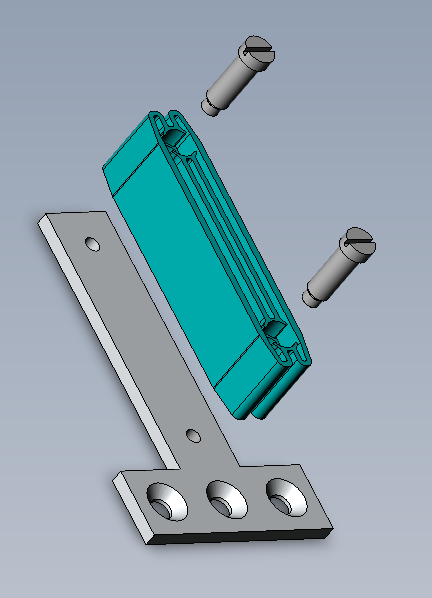 door leaf guide (T-plate) moun