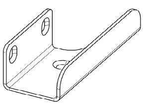 Door leaf guide 32, left