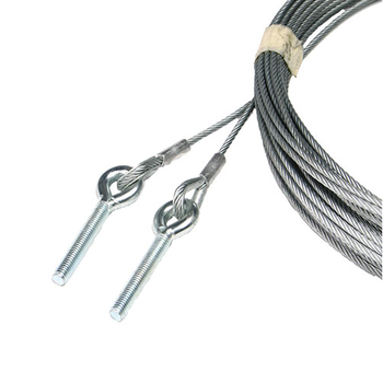 Lifting cable set 4mm, L=6000mm, equipped with thimble and M10 screw eye