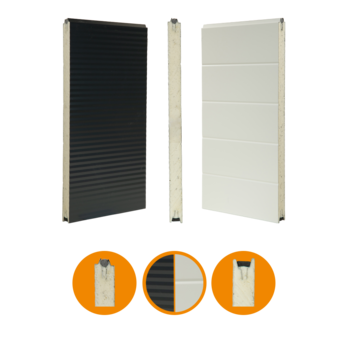 Alpha Deuren door section, ISO Micro, 40x610, RAL7016