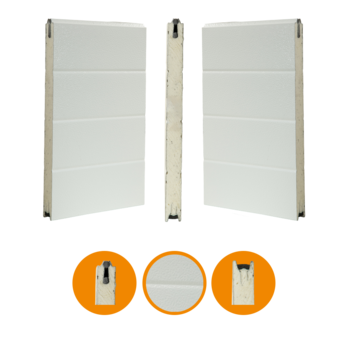 Alsta T7 deurpaneel, staal, 40x488 mm