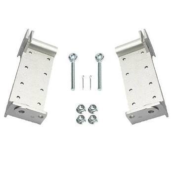 Bodenbeschlag Aluminium verstellbar mit geschlossener Augenschraube