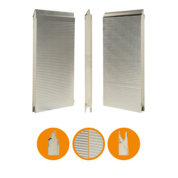 Crawford deurpaneel, origineel 542 aluminium, 42x600mm