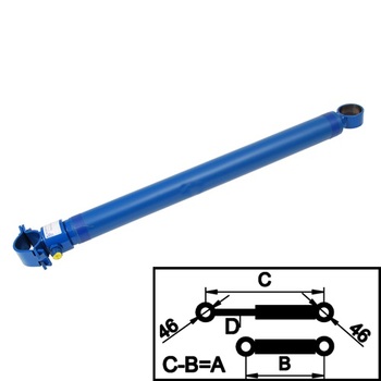 Siłownik hydrauliczny Crawford/Hafa, górna część uchylna, długość wysuwu 305mm