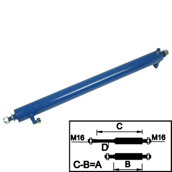 Siłownik hydrauliczny Crawford/Hafa, wysuw teleskopowy, długość wysuwu 1000mm