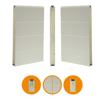 Door panel 40x488mm, smooth / smooth
