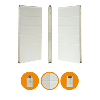 Door panel 40x610mm, stucco/stucco