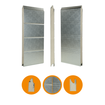 Nassau 9000 deurpaneel, origineel, staal, 44x670mm 