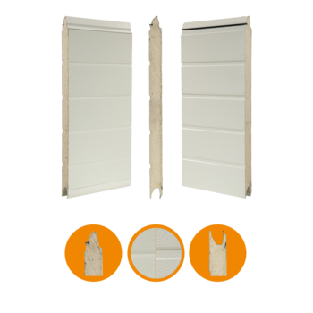 Novoferm door panel 45x625mm, RAL 9002