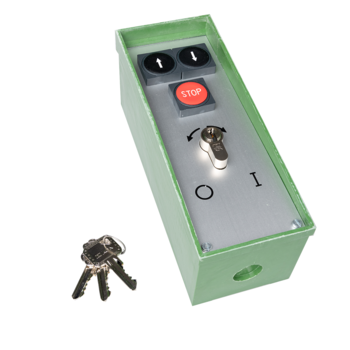 Key switch on/off + push button