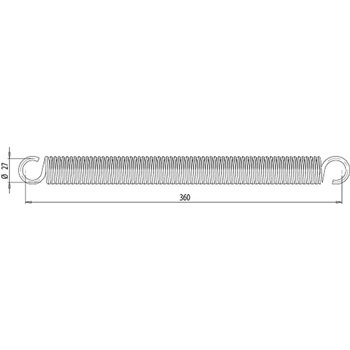 Tension spring, spring length 360mm