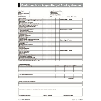 Inspektionslisten Docksysteme