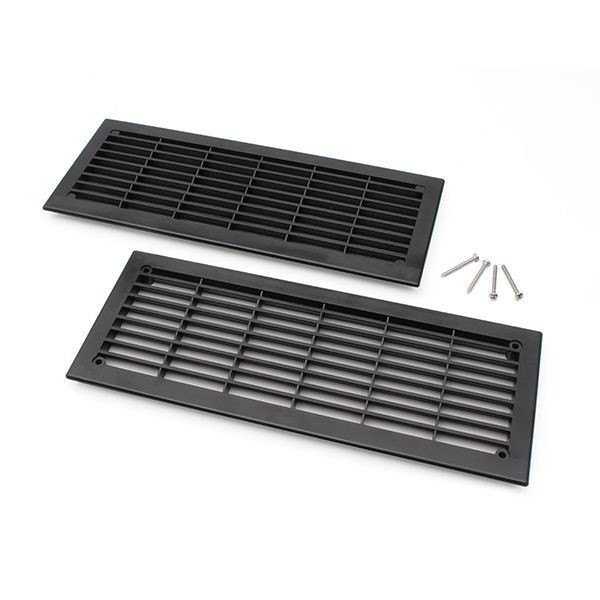Ventilatierooster, zwart, niet afsluitbaar