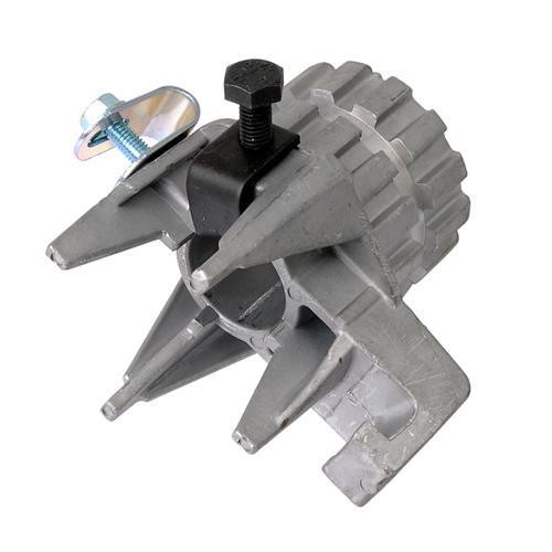 Crawford veerplug voor T-veer, hex as, met Crawford spankop