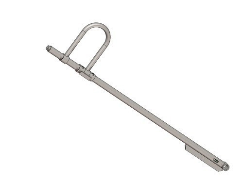 [2070008] Operating lever right. dock plate length 1750mm