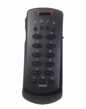 Nassau Handzender 999 kanaals 868Mhz met display en houder