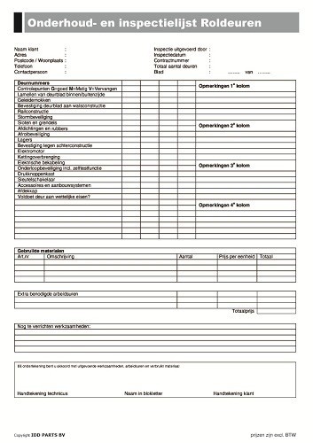 [6070001] Inspection  notebook rolling doors