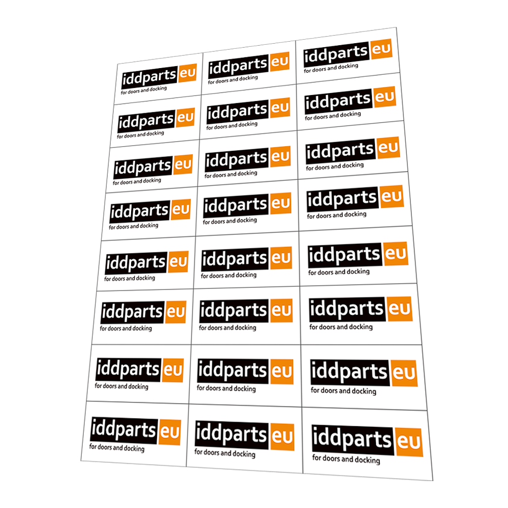 [131007055] printed logo on request only (Ca 25 pcs on a sheet, depending on logo dimensions)