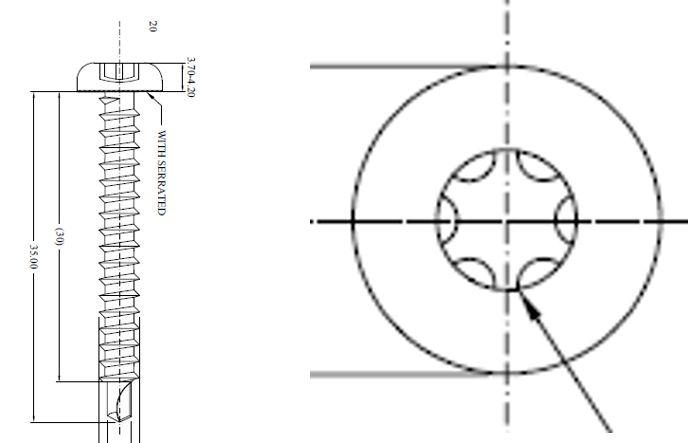 [103003028-01] Screws for intermediaite hinge for Seuster