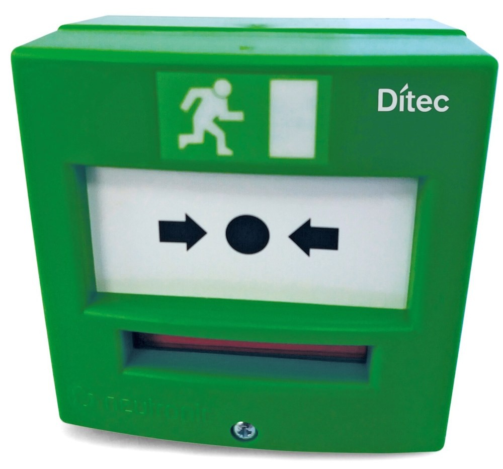 Green button emergency opening