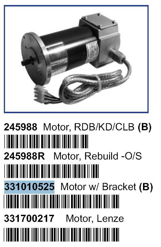 [804000382] Motor met beugel R