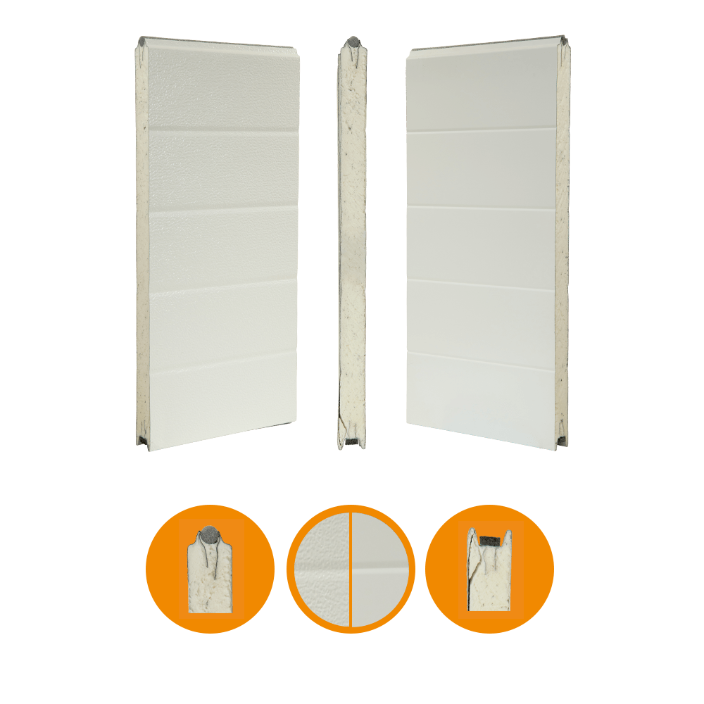 [102001004-a] Deurpaneel 40x610mm, stucco/glad RAL 9002/RAL 9002 (Het geheel, Standaard, Standaard)