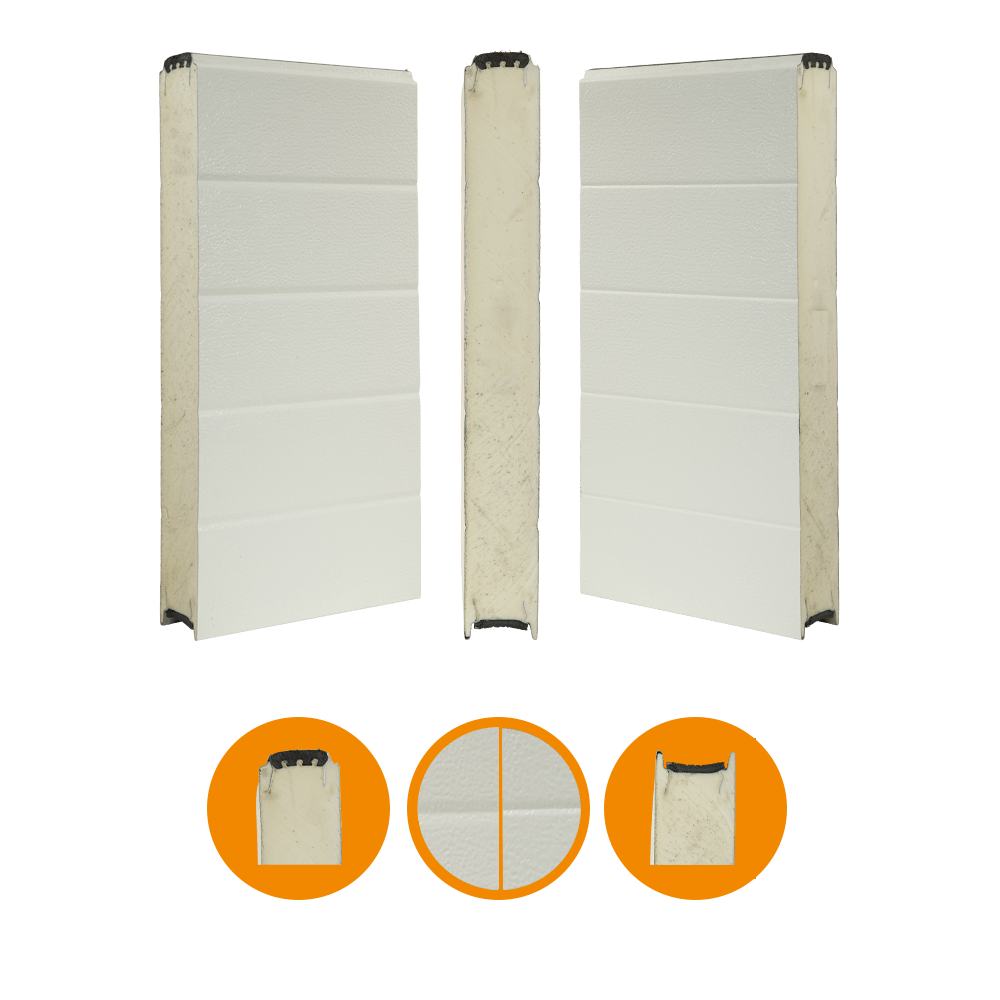 [102001038-a] Deurpaneel 80x610mm, stucco/stucco RAL 9002/RAL 9002 (Het geheel, Standaard, Standaard)