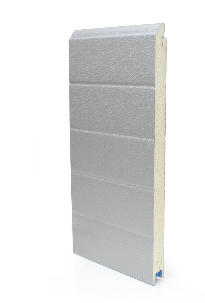 [102001067-a] Deurpaneel ST3V 40x610mm, stucco/glad, met vingerklembeveiliging, RAL 9006/RAL 9002 (Het geheel, Standaard, Standaard)