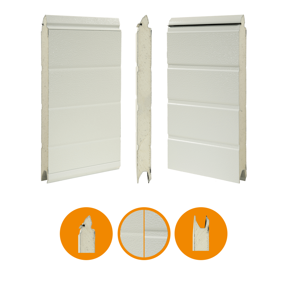 [102001016-a] Novoferm door panel 45x500mm, RAL 9002/RAL 9002 (Unità completa, Standard, Standard)