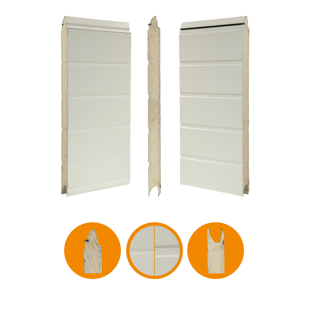 [102001017-a] Novoferm deurpaneel 45x625mm, RAL 9002/RAL9002 (Het geheel, Standaard, Standaard)
