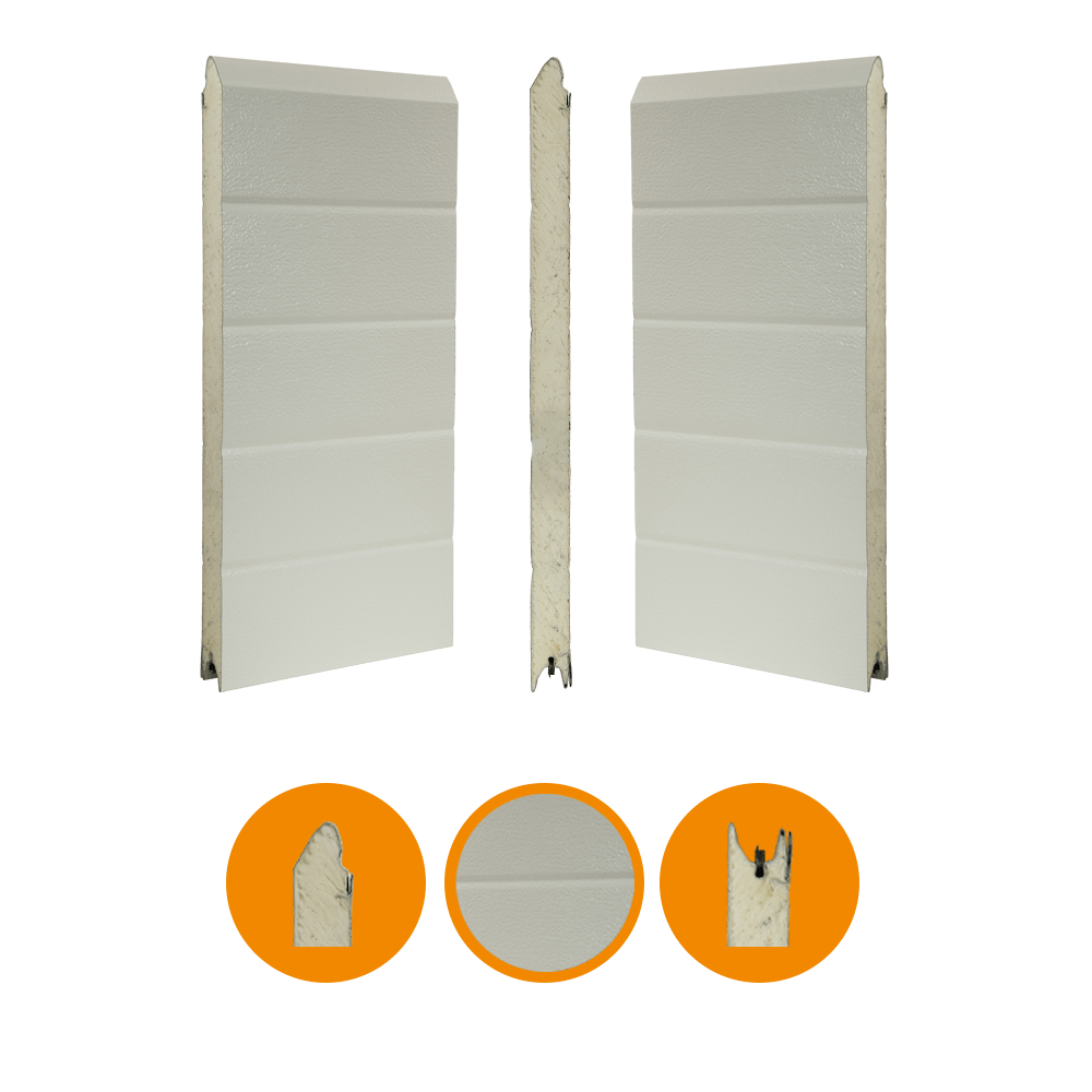 [102001077-a] Stucco / Stucco finger safe panel - ST9V. RAL 9002/RAL 9002 (Whole unit, Standard, Standard)
